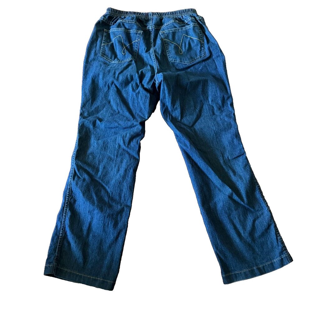 Just My Size Womens Pull On Boot Cut Jeans 1X/16W Pockets Blue Casual Western